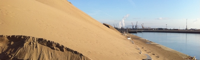 Sand stockpile